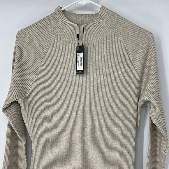 Pretty little thing NWT mock neck ribbed maxi dress large - Picture 2 of 7